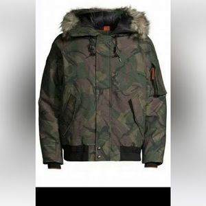 Ralph Lauren Men’s Faux Fur Trim hooded coat